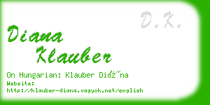 diana klauber business card